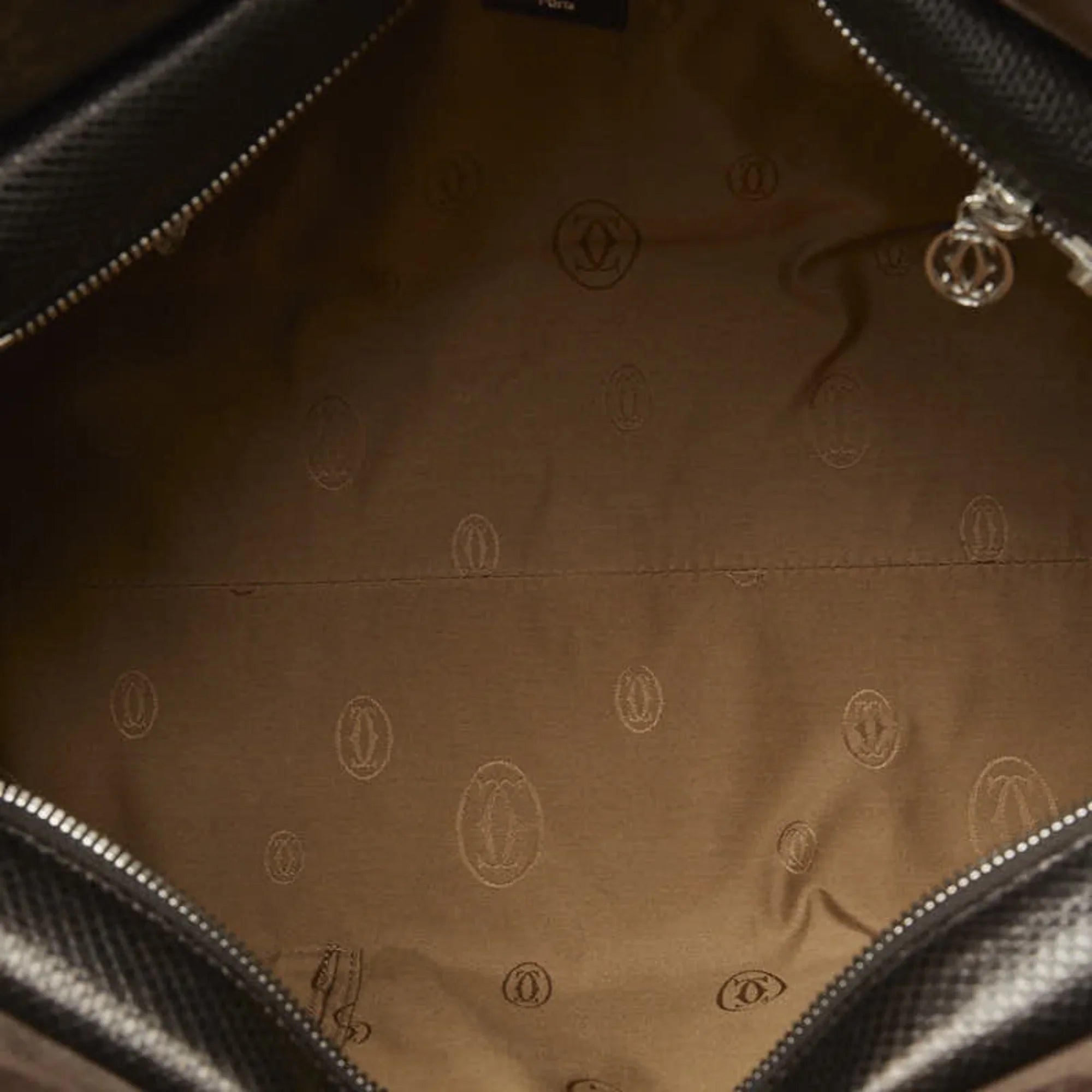 Pre-Owned Cartier Marcello Handbag Brown Suede Leather Ladies CARTIER (Good)