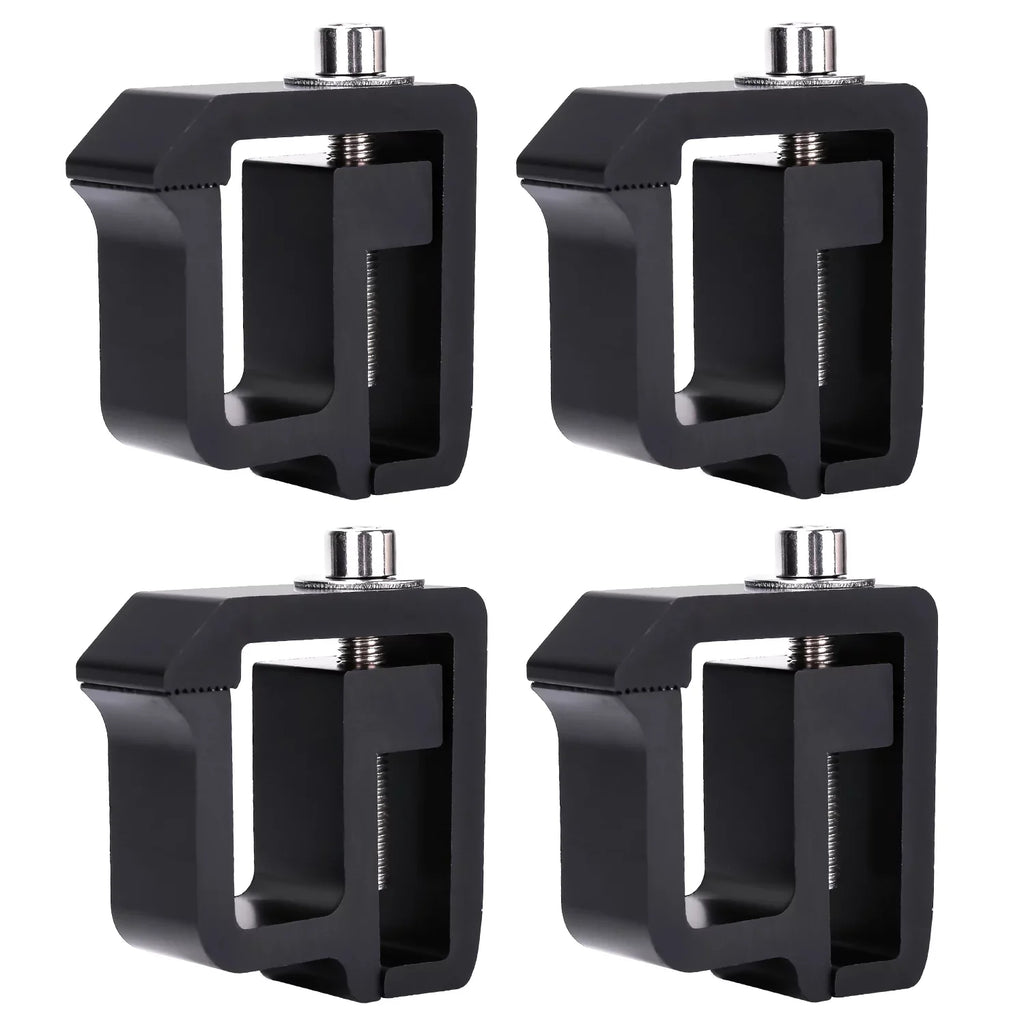 AA-Racks P-AC( Set of 4 Aluminum C-Clamps for Non-Drilling Truck Rack & Camper Shell Installation - Jet