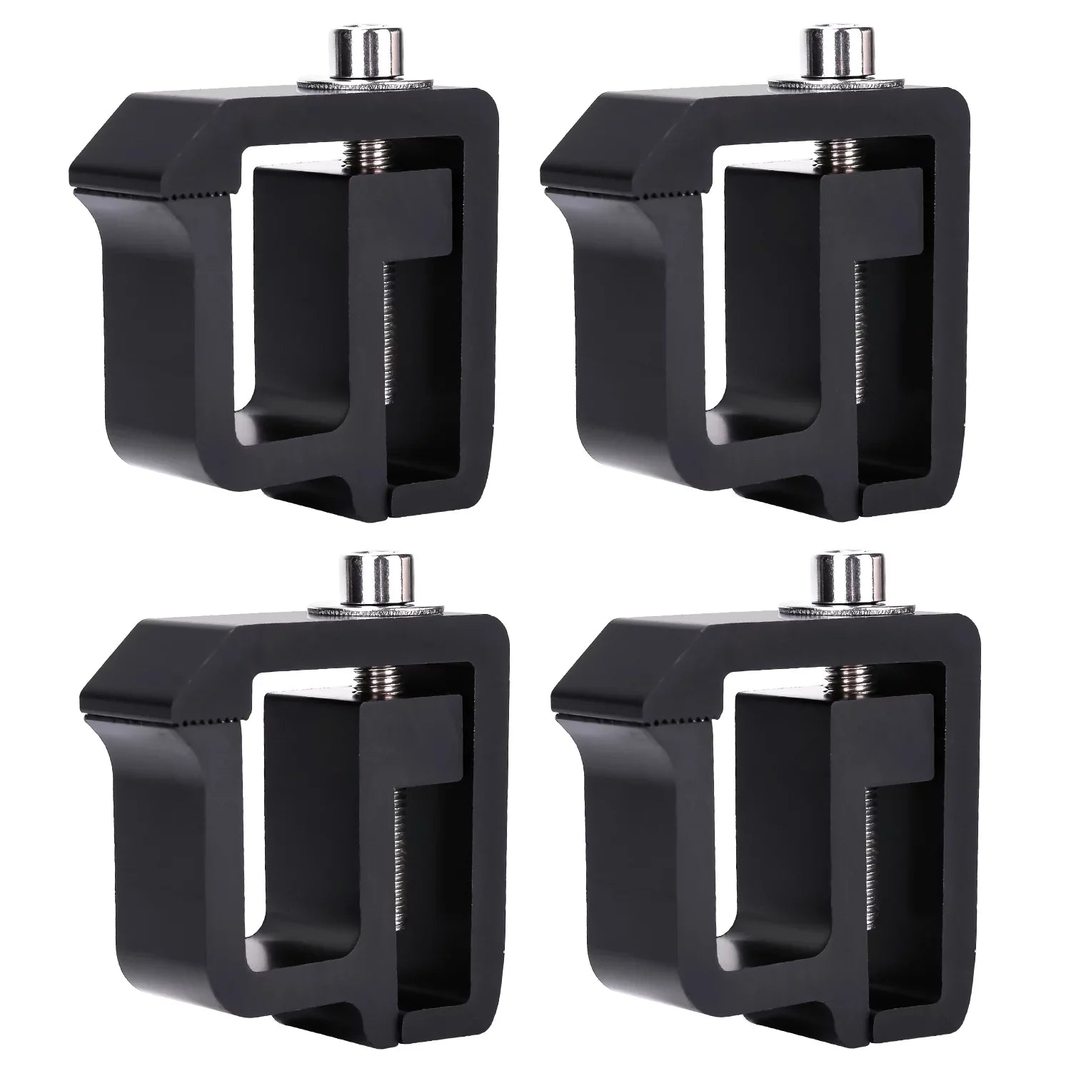 AA-Racks P-AC( Set of 4 Aluminum C-Clamps for Non-Drilling Truck Rack & Camper Shell Installation - Jet