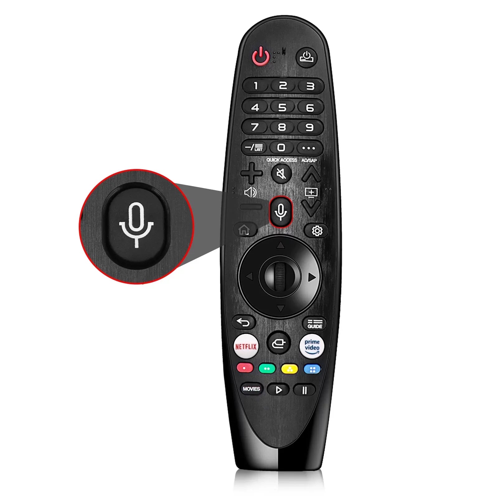AN-MR20GA New Voice Magic Replacement Remote Control for UHD OLED QNED NanoCell 4K 8K Models Netflix and Prime Video Hot Keys, /Alexa, with Pointer Function