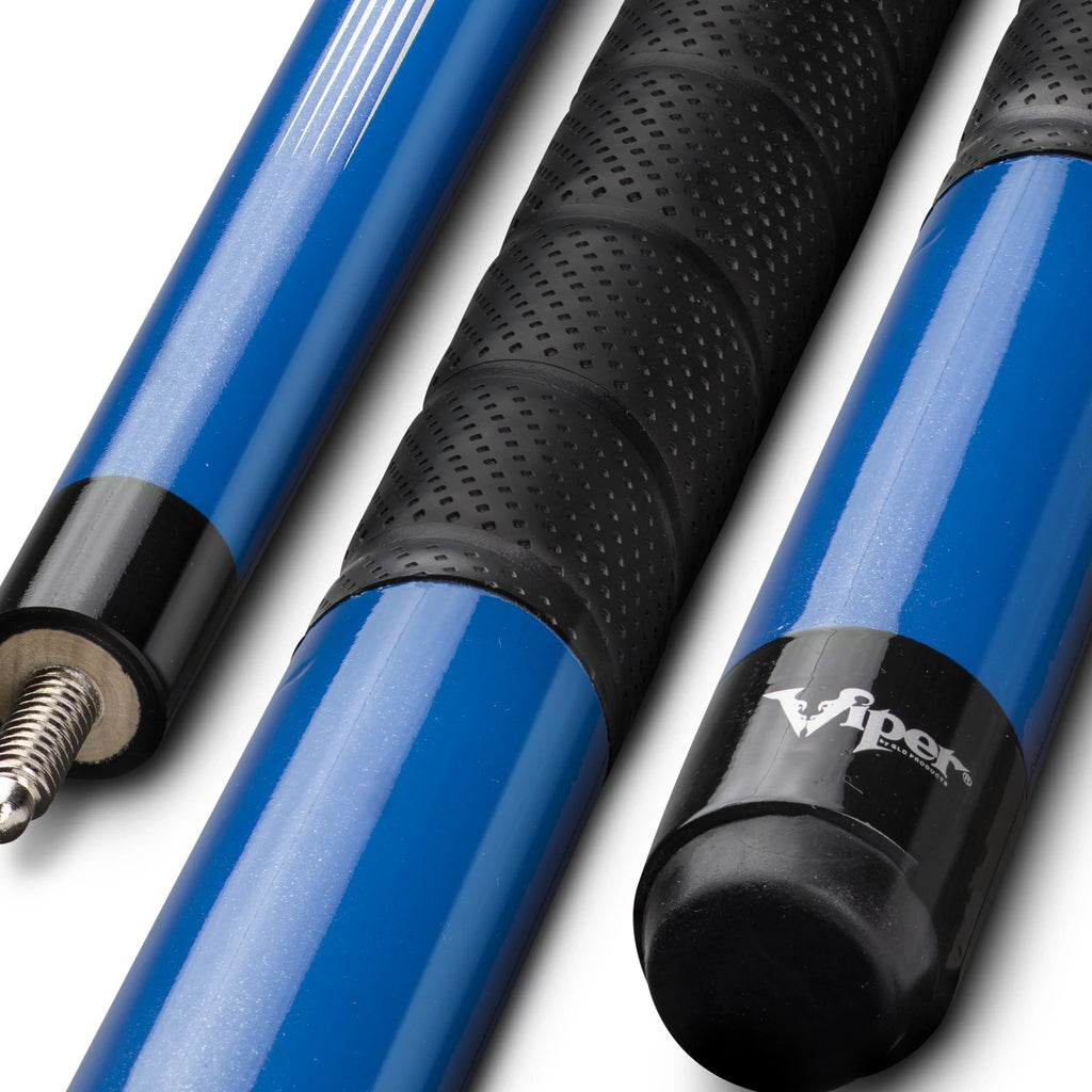 Viper Sure Grip Pro 58" Billiard/Pool Cue, 2 Piece, Blue, 19 Ounce