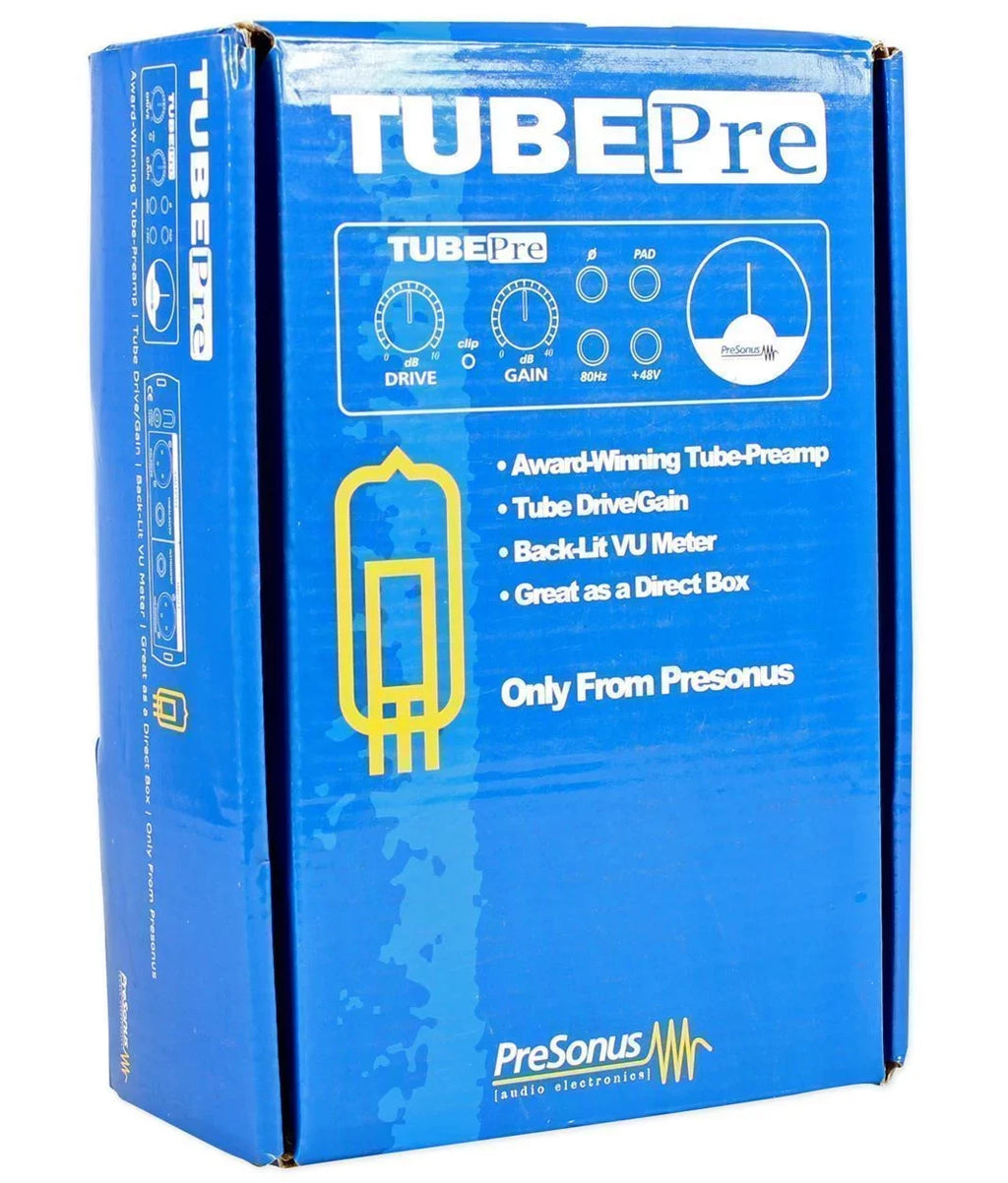 PreSonus TubePre V2 Vacuum Tube Preamp/DI Direct Box and (2) 6' XLR Cables
