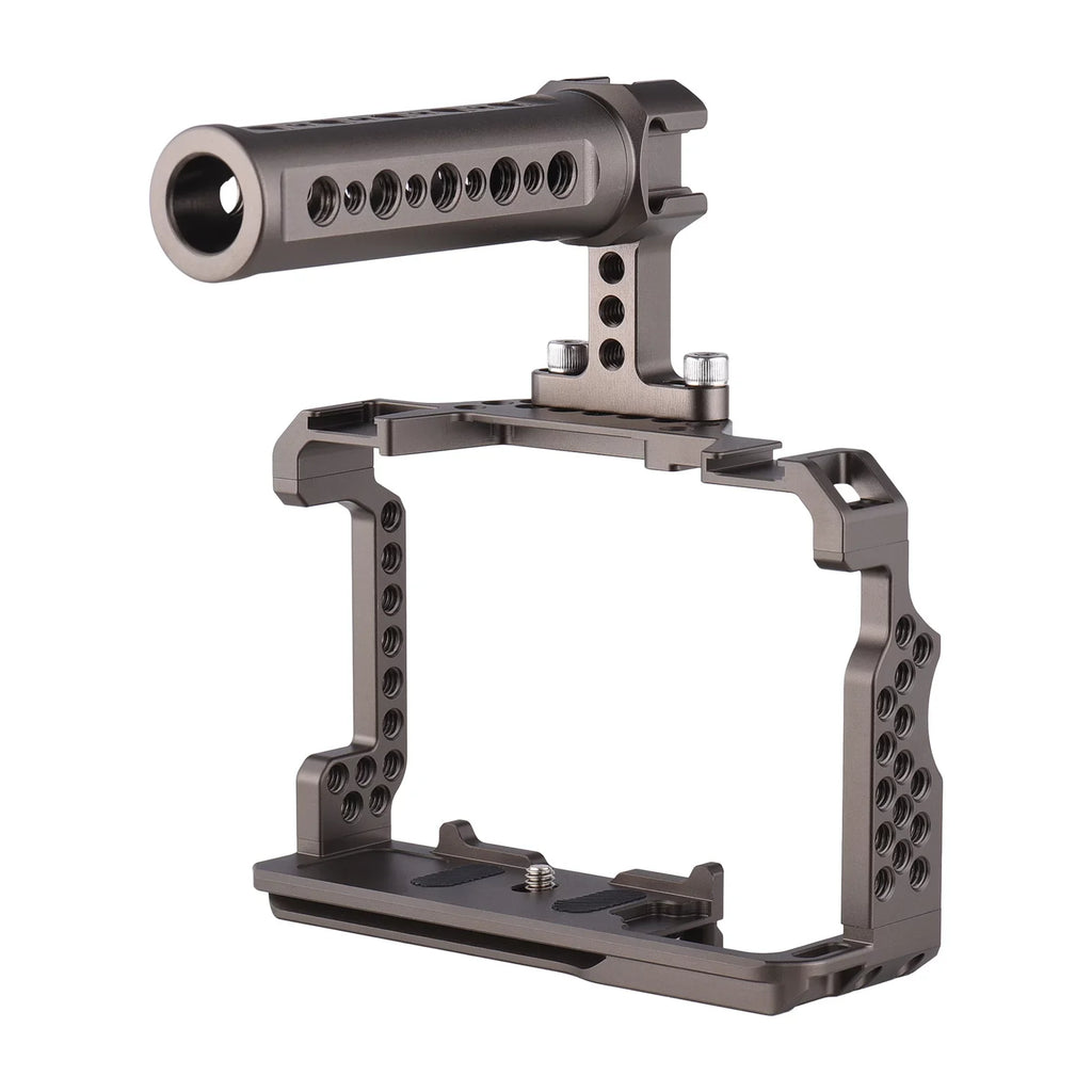 Andoer Aluminum Alloy Camera Cage Kit with Video Rig Handle Grip Replacement for A7R III/ A7 II/ A7III