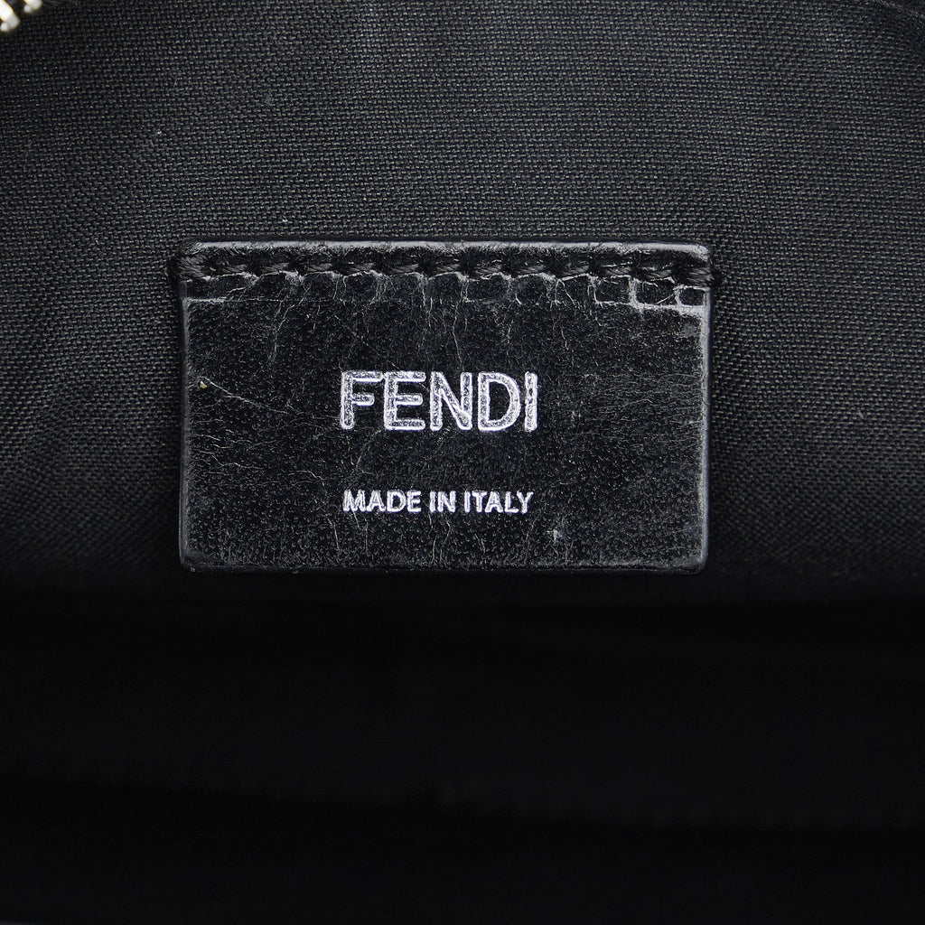 Pre-Owned Authenticated Fendi Monster Eyes Camouflage Camera Bag Calf Leather Green Crossbody Bag Unisex (Good)