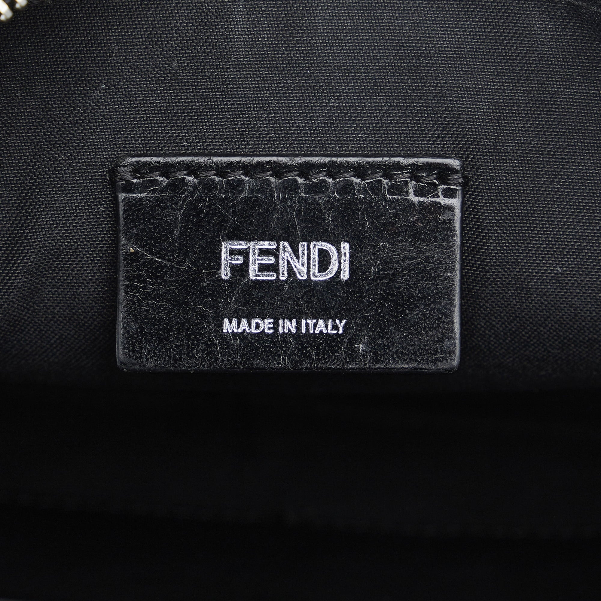 Pre-Owned Authenticated Fendi Monster Eyes Camouflage Camera Bag Calf Leather Green Crossbody Bag Unisex (Good)