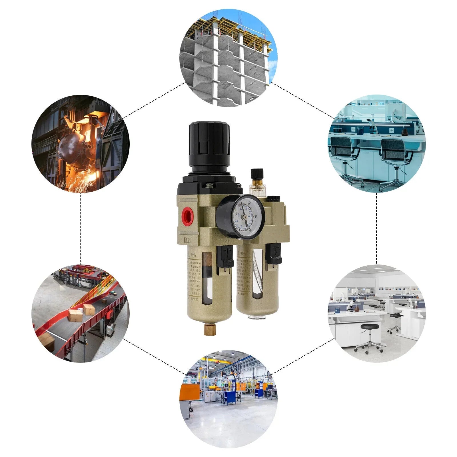 Oil Water Separator Regulator Trap Filter Tire Changer Machine Part Equipment New