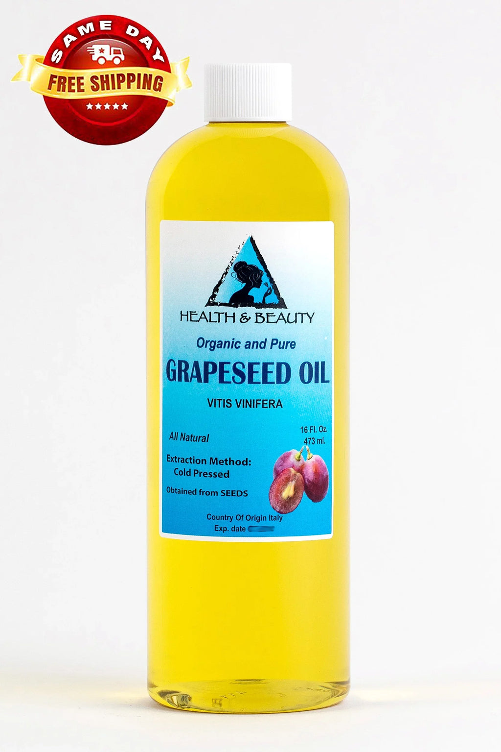 GRAPESEED OIL ORGANIC CARRIER COLD PRESSED 100% PURE 48 OZ