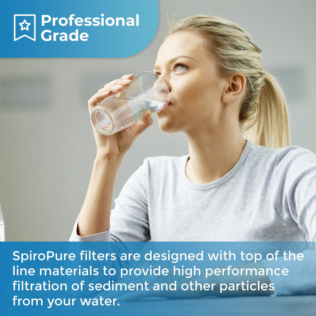 SpiroPure SP-EC20-BB 10x4.5 20 Micron Pleated Cellulose Sediment Water Filter Cartridge ECP20-BB 255491-43 (Case of 8)