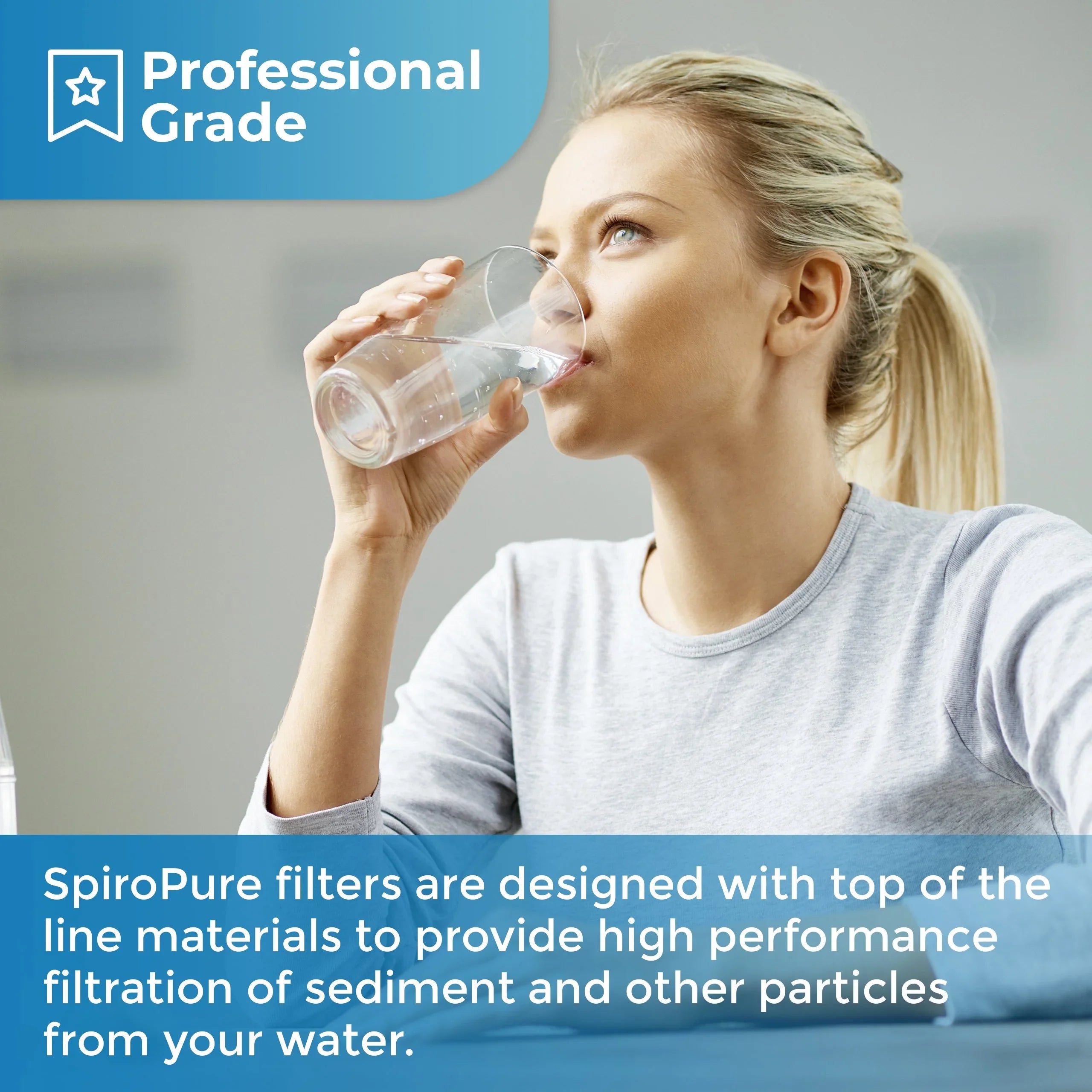 SpiroPure SP-EC20-BB 10x4.5 20 Micron Pleated Cellulose Sediment Water Filter Cartridge ECP20-BB 255491-43 (Case of 8)