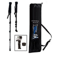 York Nordic Collapsible Trekking & Hiking Poles with Digital Camera Mount, Flip Locks, and Rubber Feet, Pair