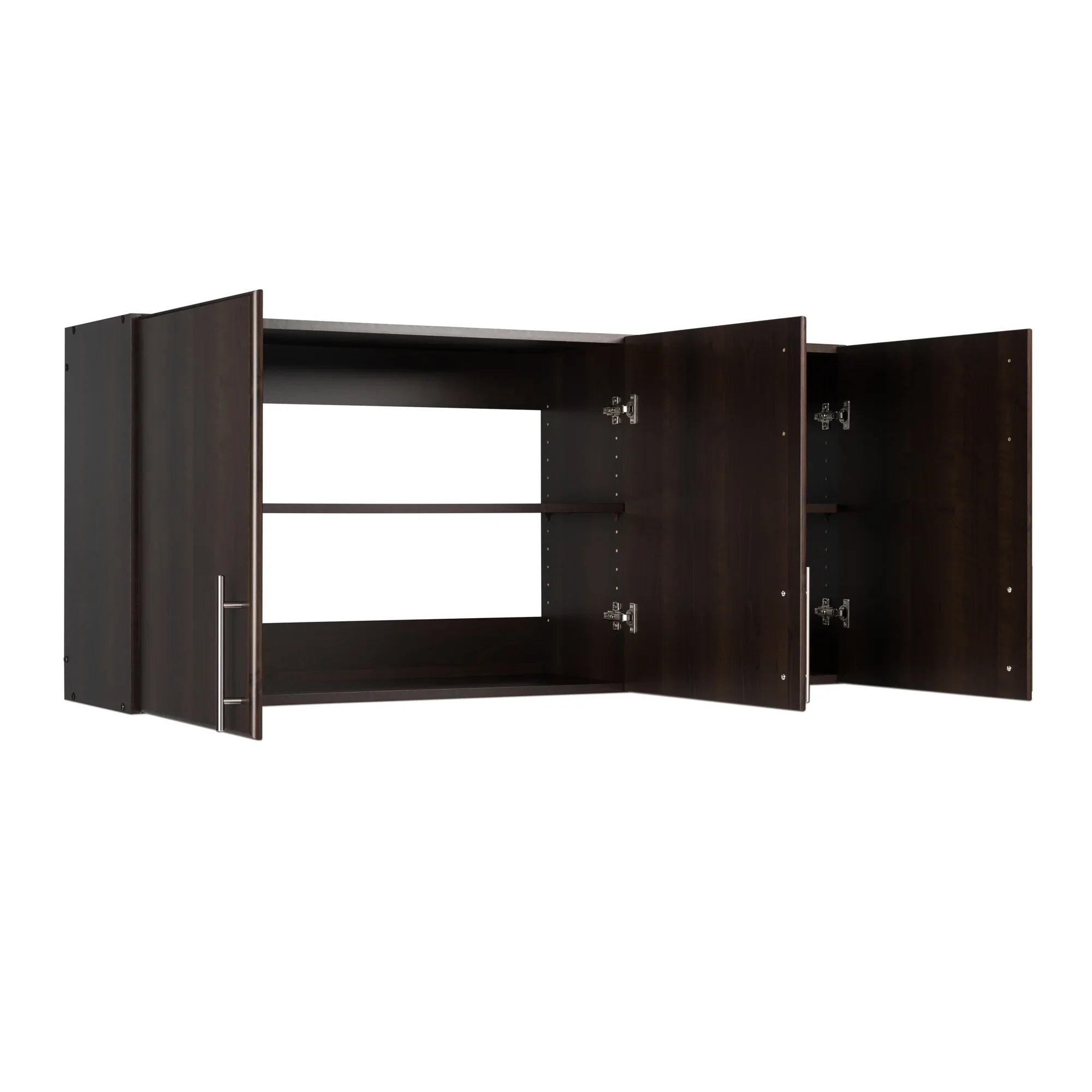 Prepac Elite Wall Cabinet, Versatile Adjustable Garage Wall Cabinet by Prepac, Tall 3-Door, 54"W x 24"H x 12"D, EEW-5424, Espresso