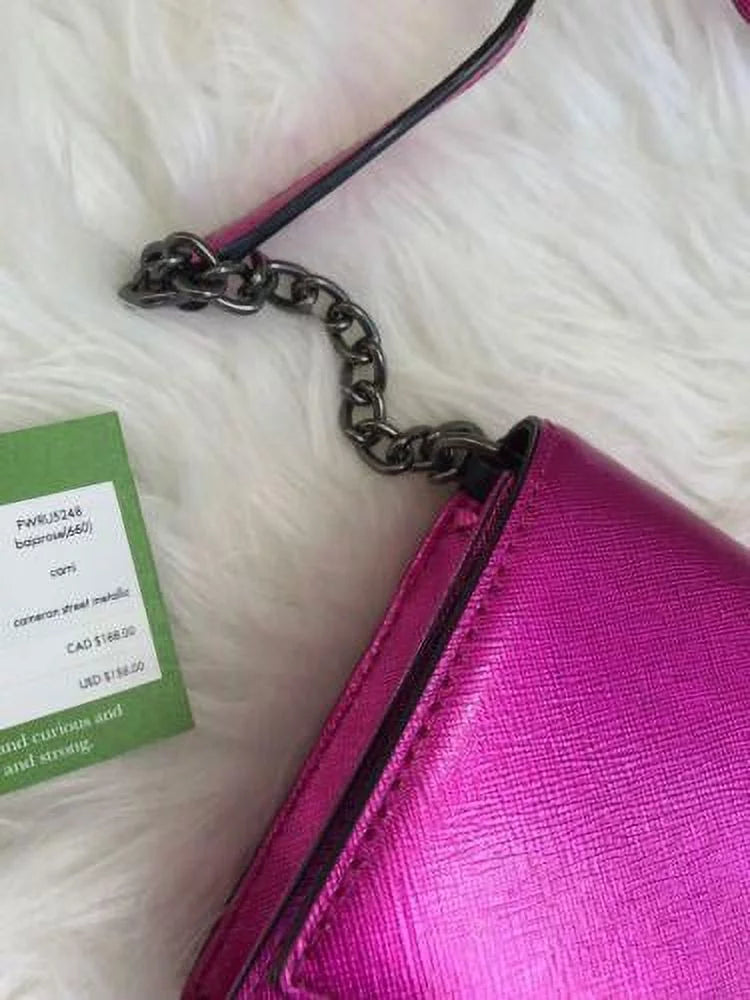 NWT Kate Spade Cedar Street Cami Clutch Bag Pink Metallic Bajarose Crossbody