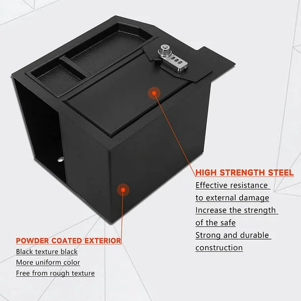 KOJEM Center Console Gun Safe Storage Box Vault Compatible with 2007 - 2013 Tundra, 2008 - 2021 Sequoia