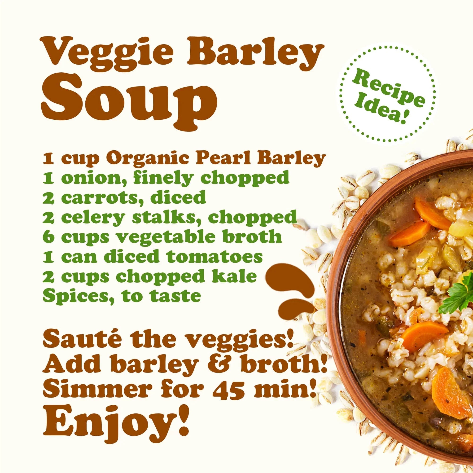 Organic Pearl Barley, 15 Pounds — Non-GMO, Kosher, Raw, Vegan — by Food to Live