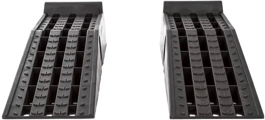 PSR295 Plastic Car Service Ramps - Lifts Vehicles 6.25" H for Maintenance or Oil Changes - Each Ramp is 12" W - Pack of Two - 10,000 lbs. Capacity Per Pair