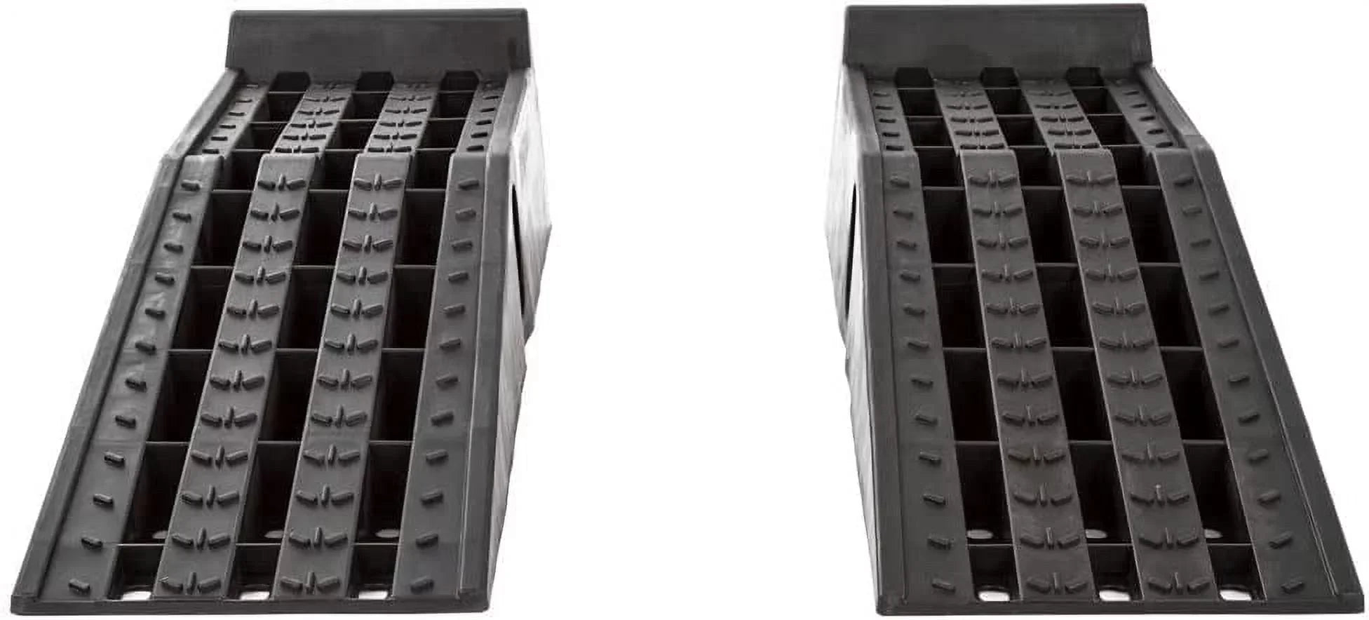 PSR295 Plastic Car Service Ramps - Lifts Vehicles 6.25" H for Maintenance or Oil Changes - Each Ramp is 12" W - Pack of Two - 10,000 lbs. Capacity Per Pair