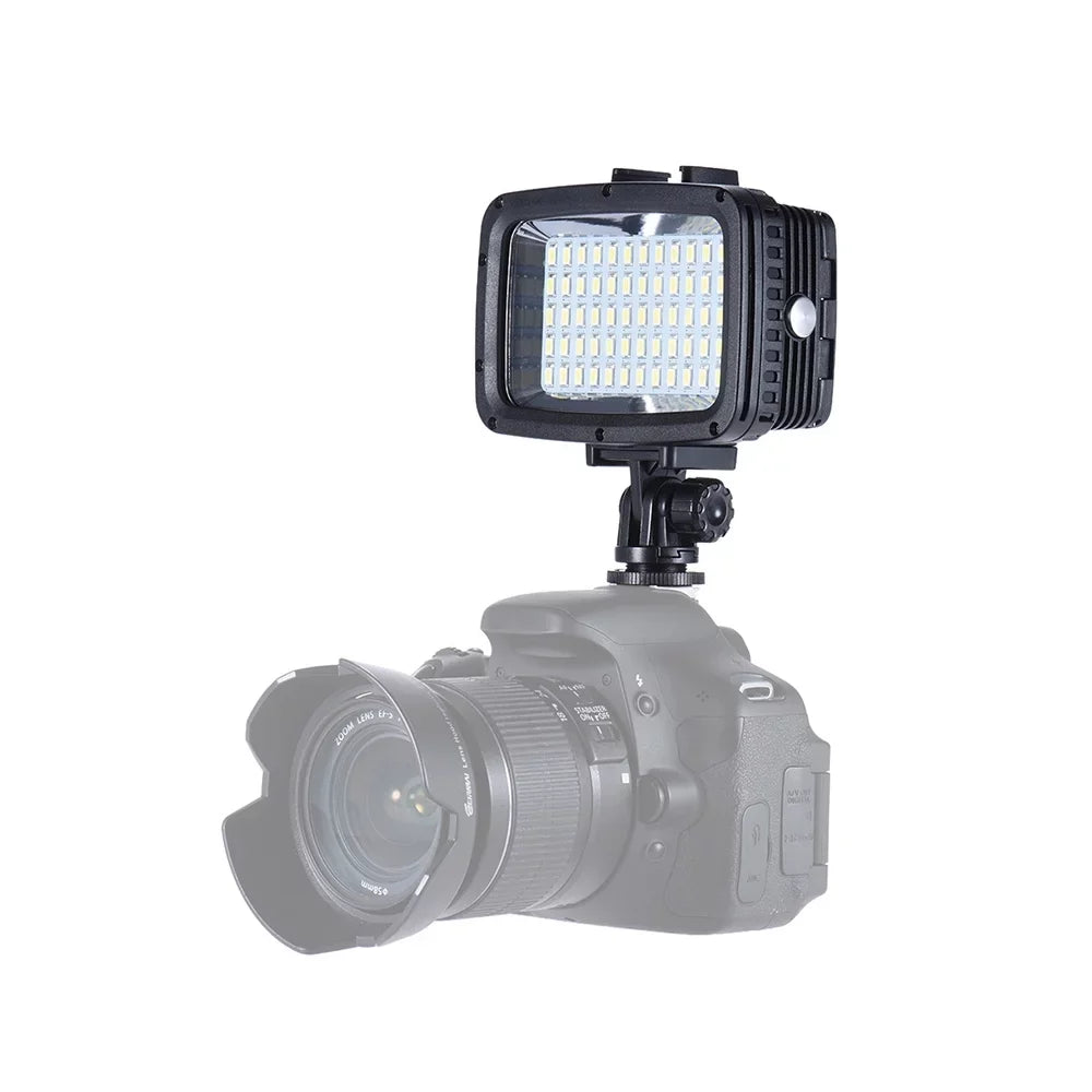 Andoer Ultra Bright 1800LM 3 Modes Waterproof Underwater 40m 5500K 60pcs Diving Fill-in Video Studio Photo for GoPro Hero 10 Yi SJCAM Action Cam & for DSLR w/ Hot Shoe Mount + 3 * Filte