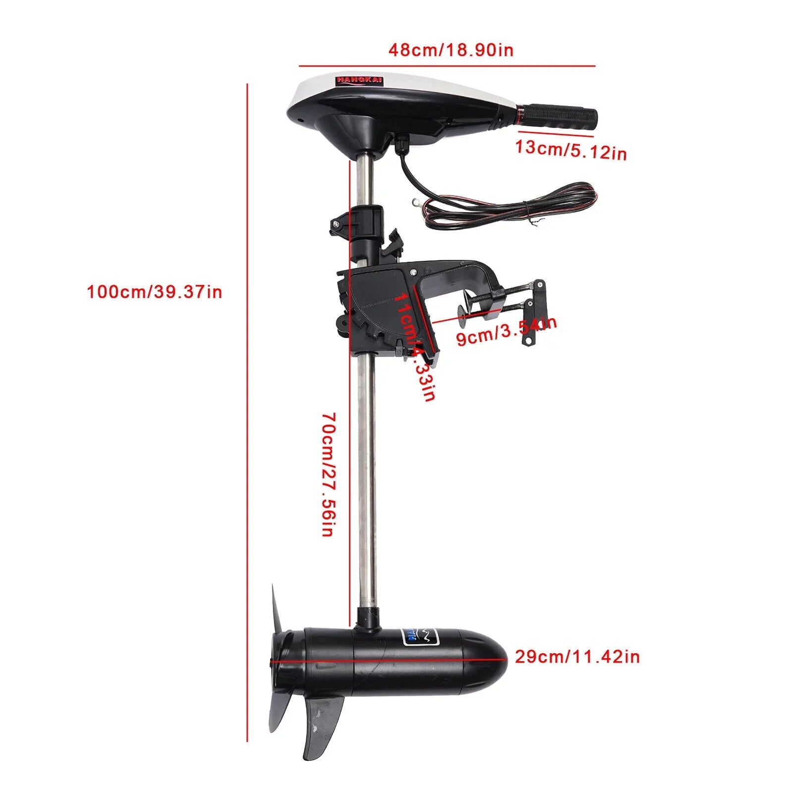 12V Electric Trolling Motor Outboard Motor Engine Fishing Boat Kayak Engine