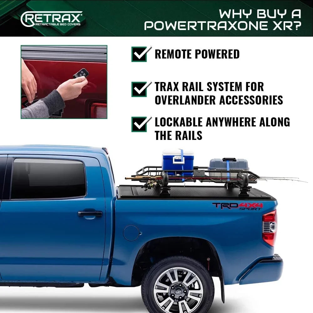 Retrax By Realtruck PowertraxONE XR Retractable Truck Bed Tonneau Cover | T-70862 | Compatible With Select 2022-2023 Tundra w/o Deck Rail System 6' 7" Bed (78.7")
