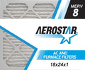 Aerostar 18x24x1 MERV 8, Air Filter, 18x24x1, Box of 4