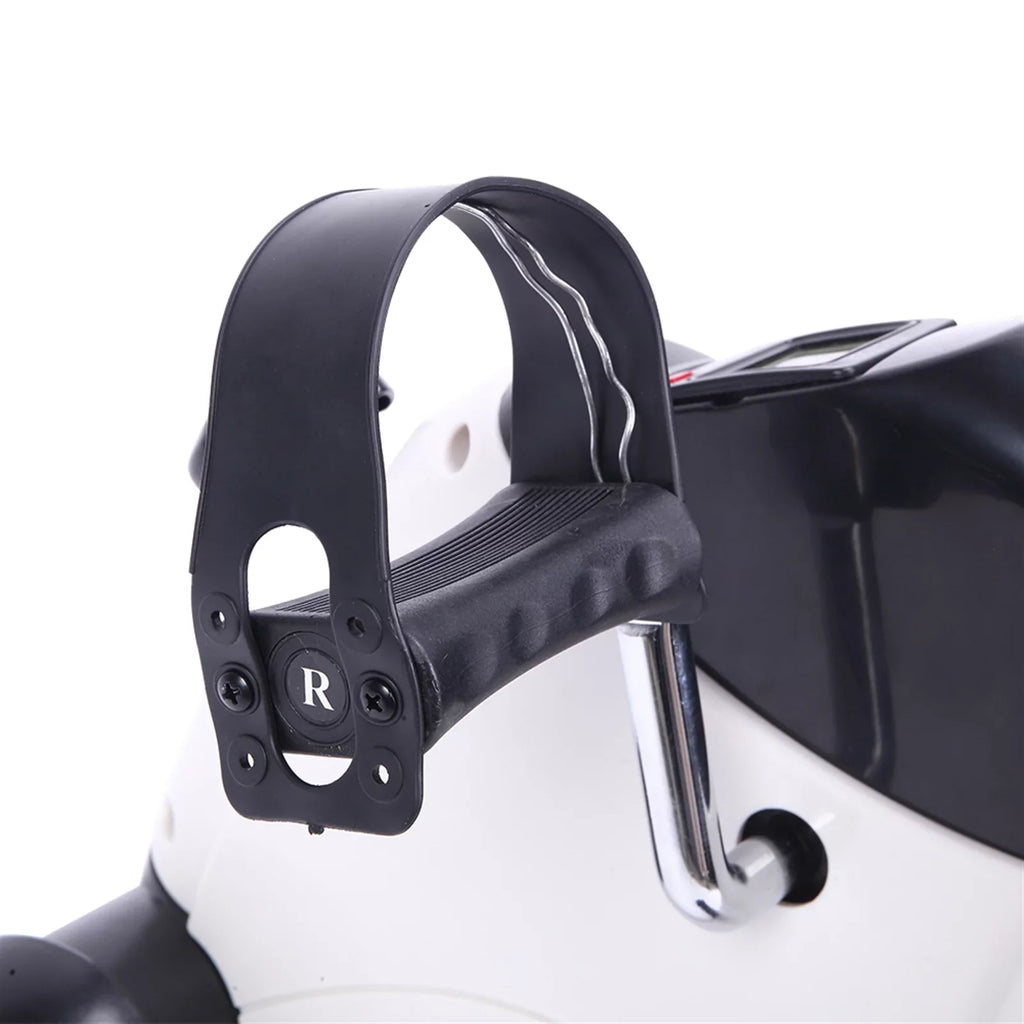 Portable Home Use Hands and Feet Trainer Mini Exercise Bike White & Ebony