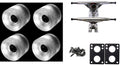 65mm White LED WHEELS Night Light Longboard Combo 180mm Trucks/Bearings/Risers