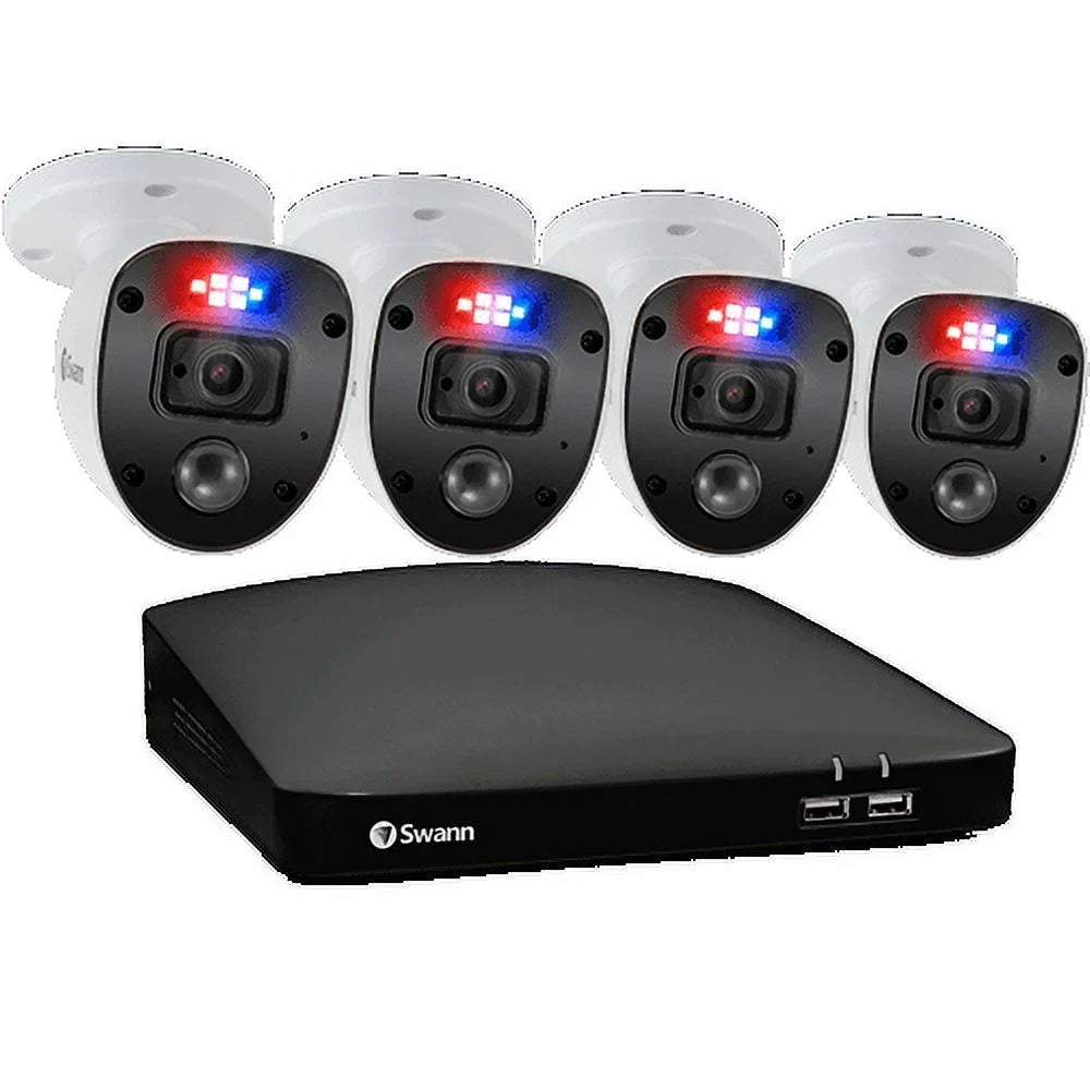 Swann Enforcer 4 Camera 4 Channel 1080p Full HD DVR Security System, 1 TB HDD