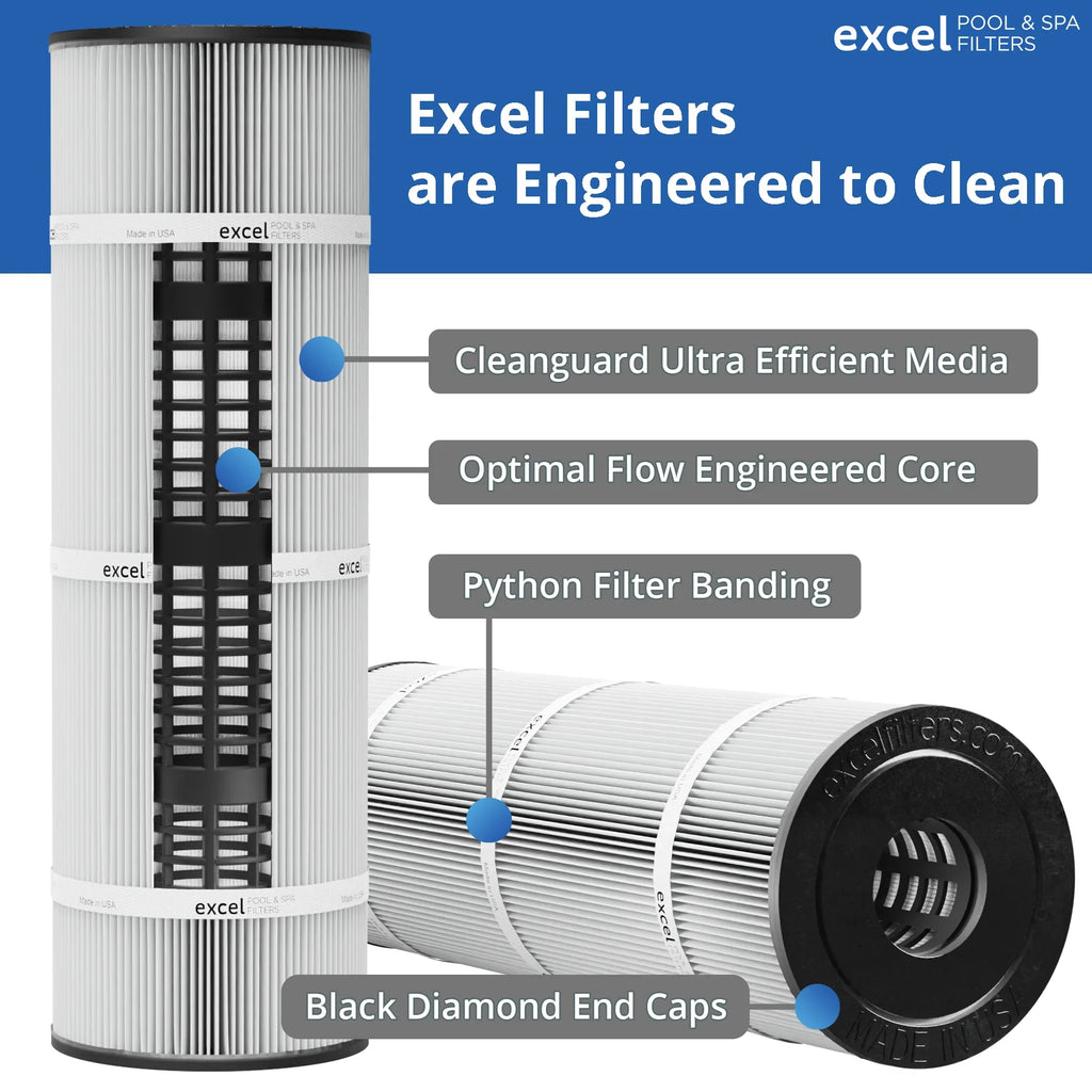 XLS-706 4 Pack Replacement Filter for Pentair Clean Clear 520, Pentair R173578. Also Replaces Unicel C-7472, Filbur FC-1978, Pleatco PCC130
