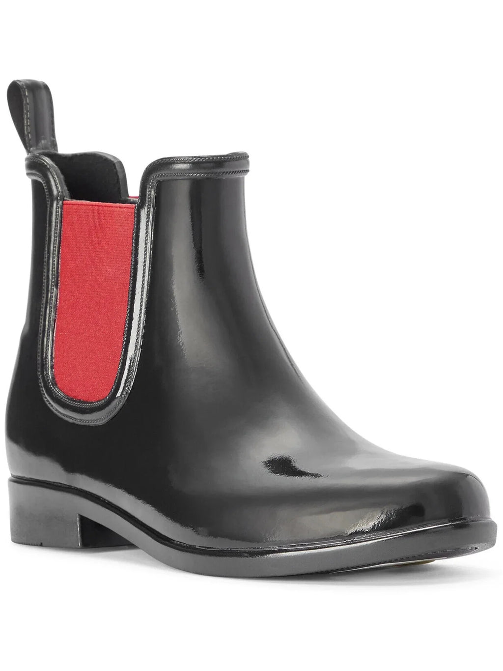 LAUREN RALPH LAUREN Womens Jet Pull Tab Logo Removable Insole Goring Tally Round Toe Block Heel Rain Boots 6 B