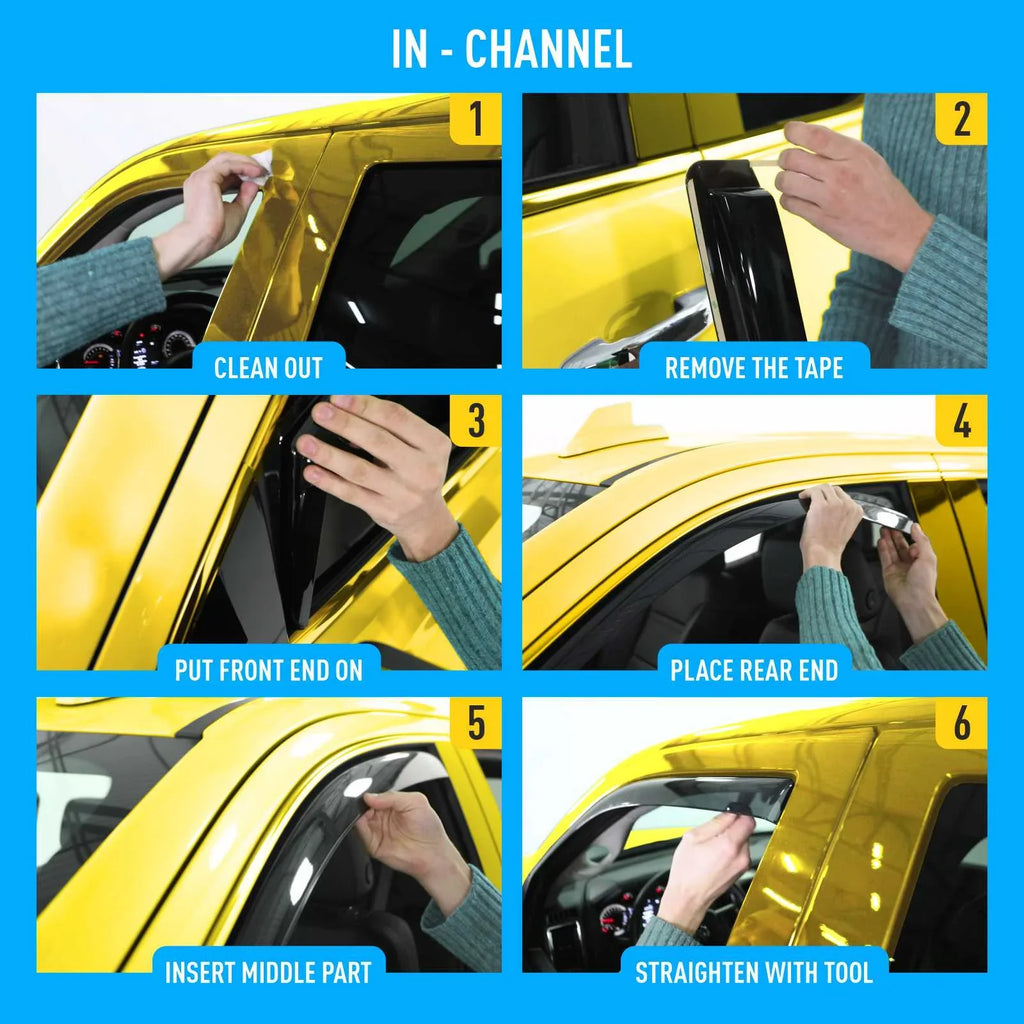 AEROGUYS In-Channel Window Deflectors Extra Durable Window Visors Rain Guards Fit for Honda HR-V 2016-2022, Sun Visors, Wind Vent Visors, Car Accessories - 4 pcs. AG0157