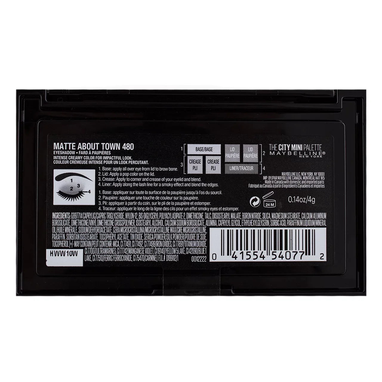 Maybelline The City Mini Eyeshadow Palette Makeup, Matte About Town 0.14 oz (Pack of 3)