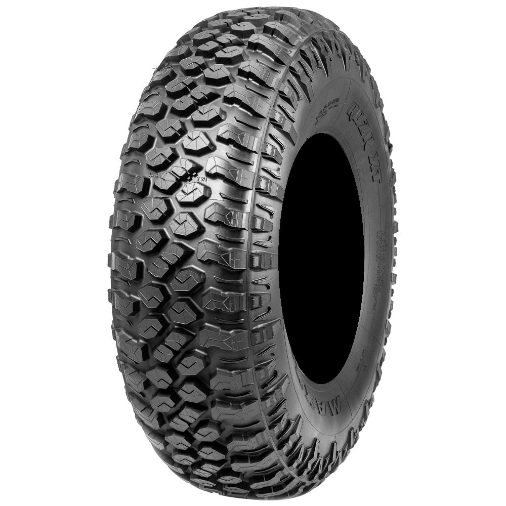 Fuel Block Beadlock 15" Wheels Gunmetal 32" RAZR XT Tires Kawasaki Teryx Mule