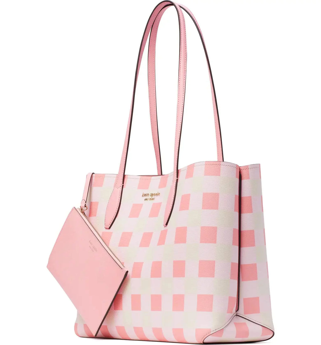 Kate Spade New York All Day Large Tote, Grapefruit Soda Gingham
