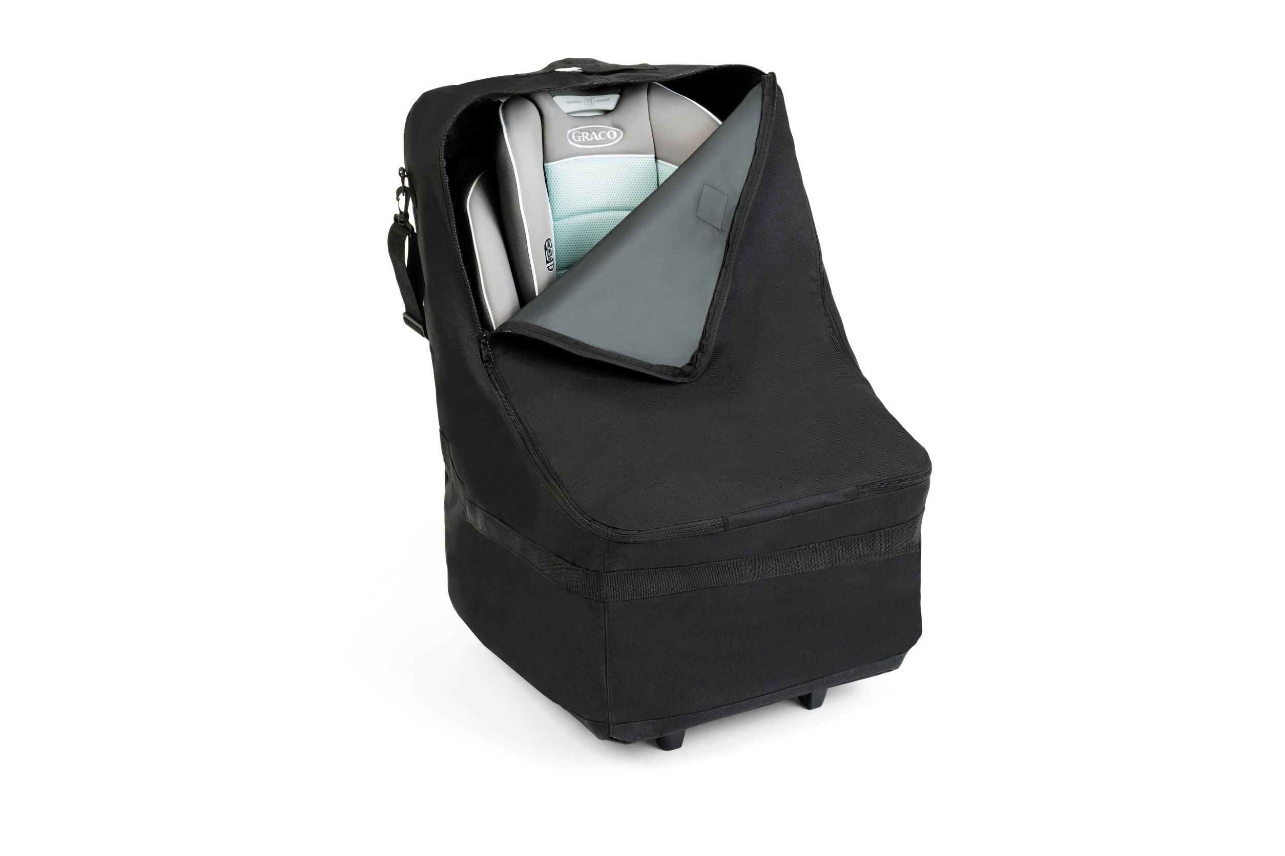 J.L. Childress Wheelie Car Seat Travel Bag and Carrier with Wheels, Dark