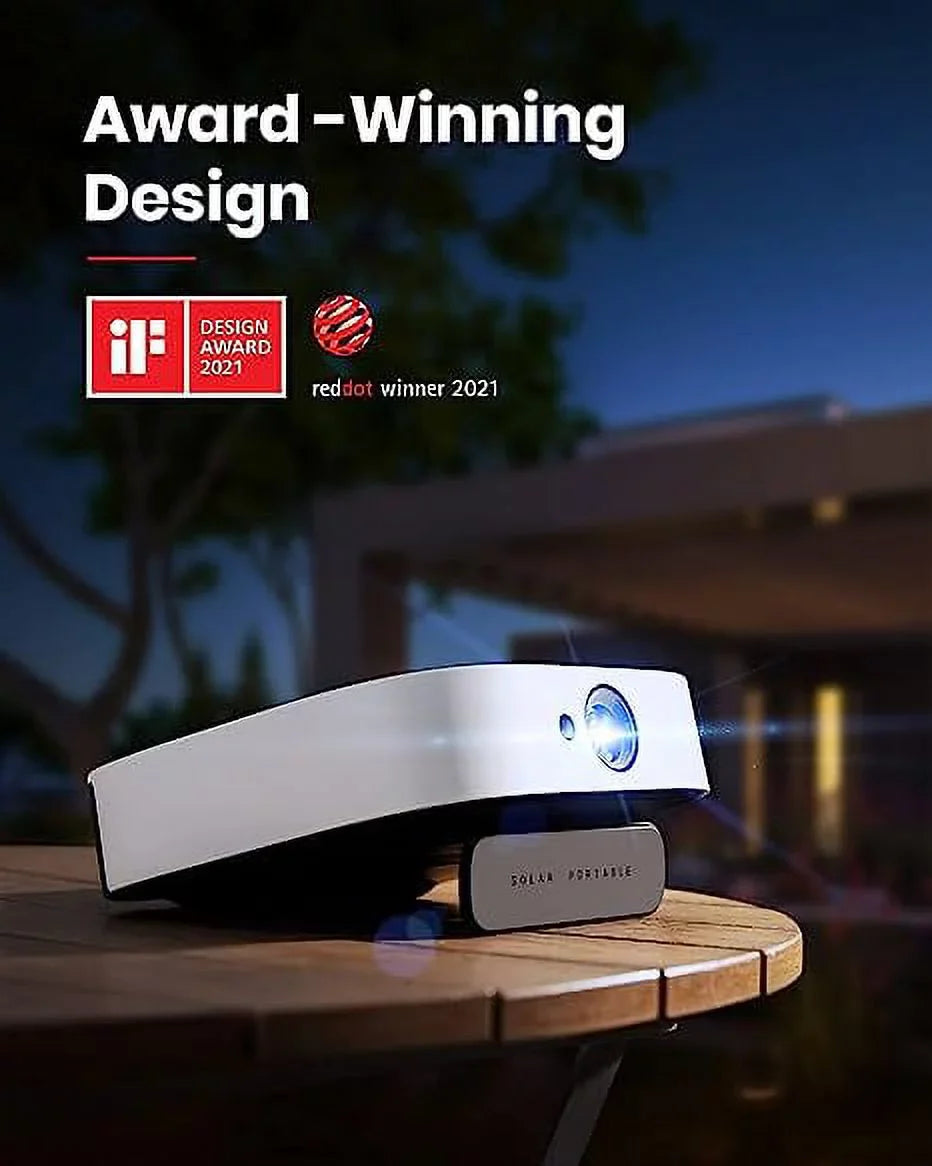 Open Box Anker Nebula Solar Portable 1080p Projector FHD 400 ANSI Lumen D2131121 - White