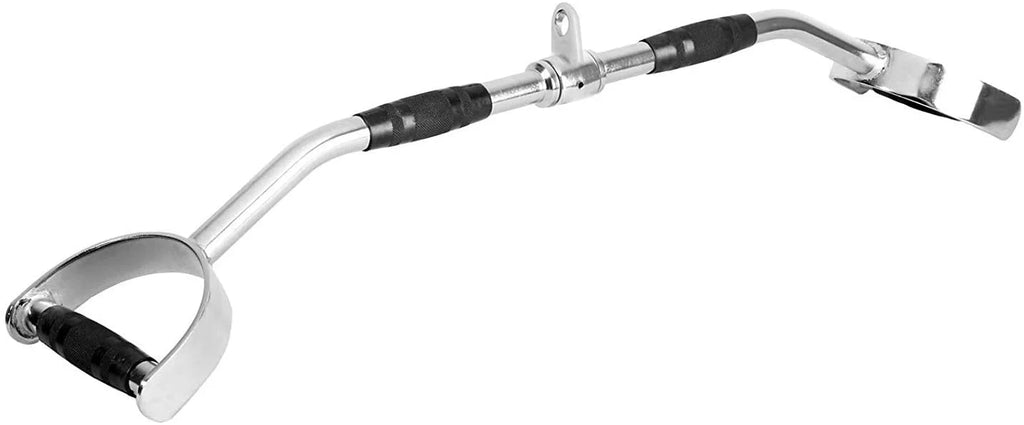 FITNESS MANIAC 28″ LAT Accessory Fitness Bar 28-Inch Pro Revolving Cable Home Gym Attachment