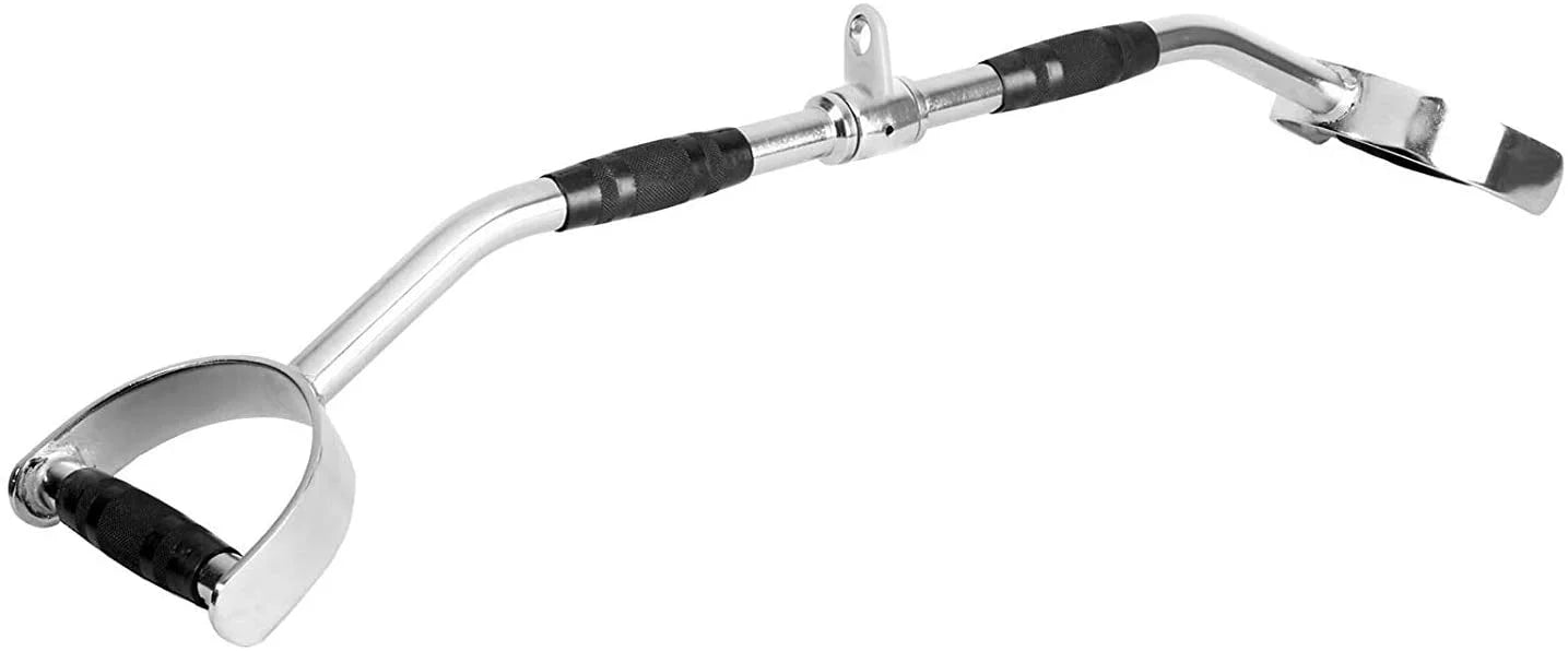 FITNESS MANIAC 28″ LAT Accessory Fitness Bar 28-Inch Pro Revolving Cable Home Gym Attachment
