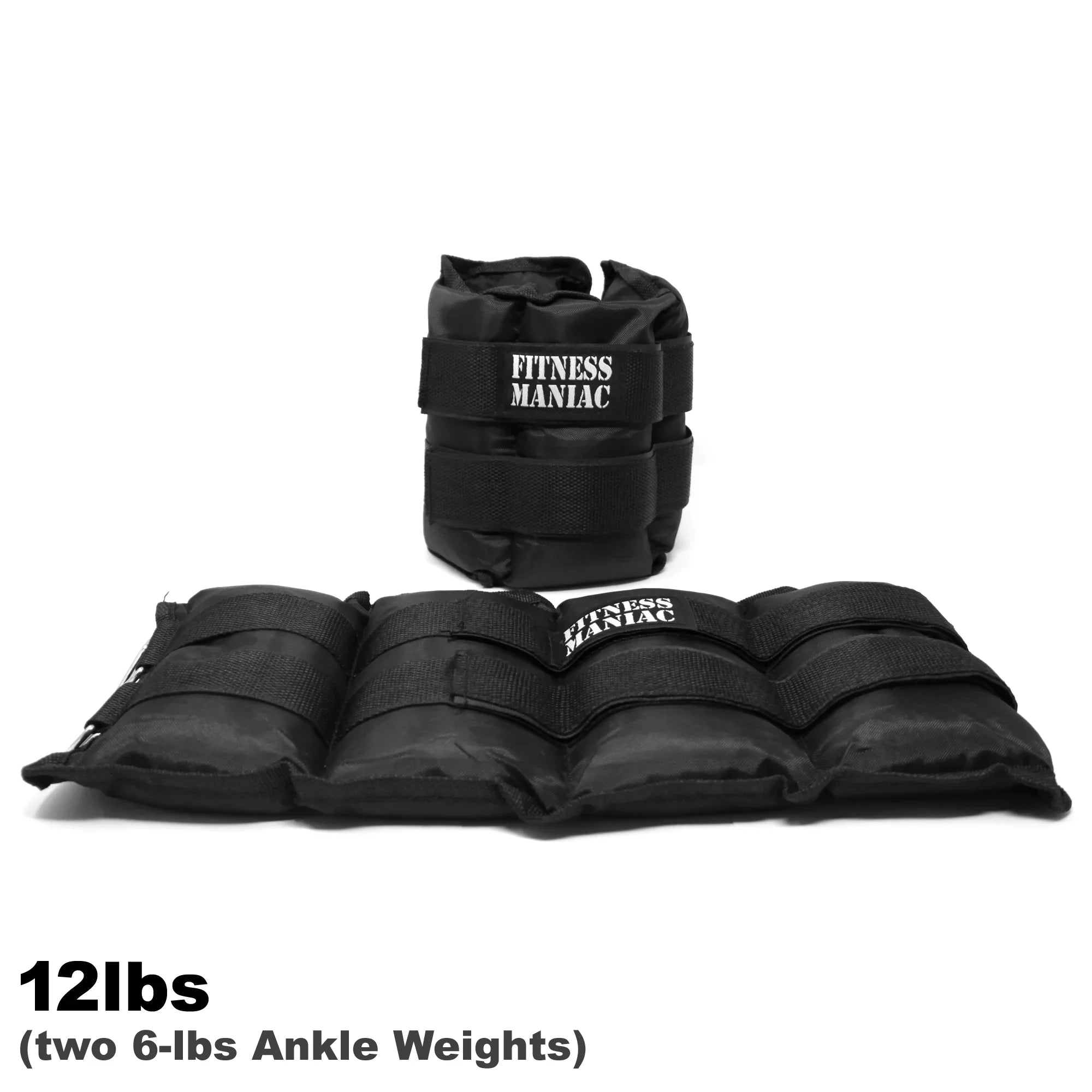 Fitness Maniac Ankle Mass Leg Resistant Adjustable Strap Home Gym Strength Training 12 lbs