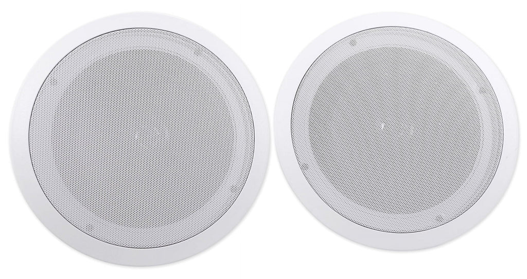 Rockville 4-Room Home Audio Kit Stereo+8 White 8" Ceiling Speakers+Wall Controls