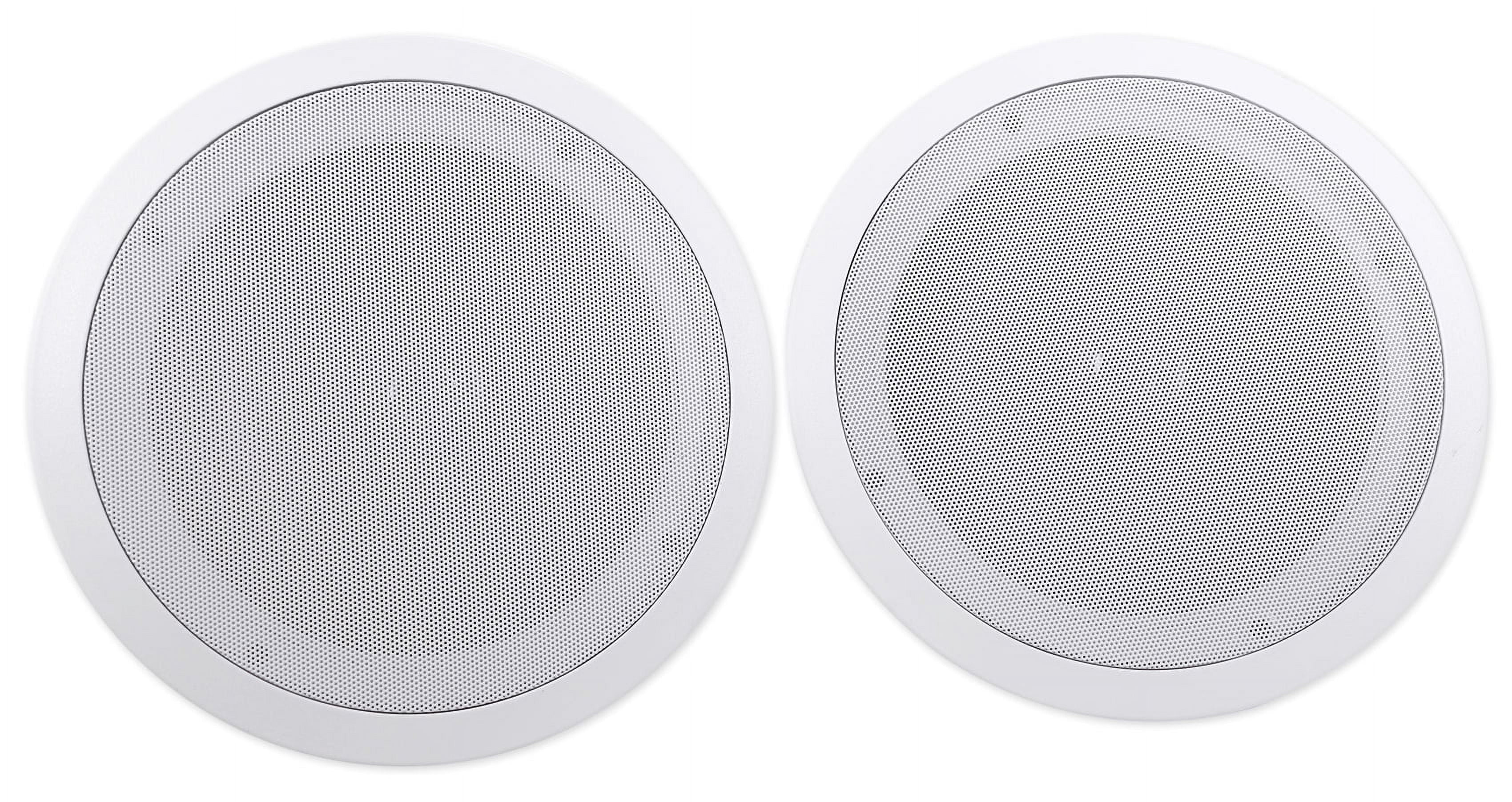 Rockville 4-Room Home Audio Kit Stereo+8 White 8" Ceiling Speakers+Wall Controls