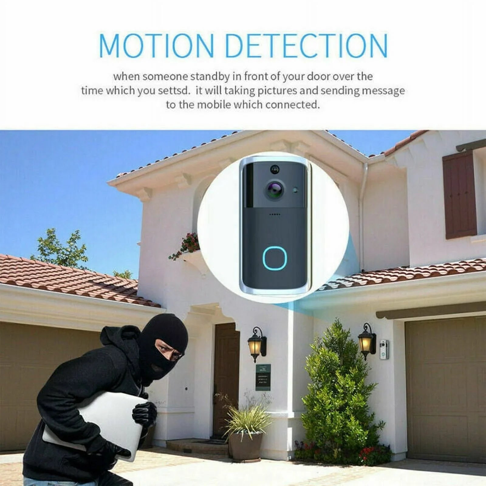 WiFi Visual Ring Smart Doorbell Smart Home Wireless Camera Video Door Bell Phone Intercom Homekit Security Automation Jet