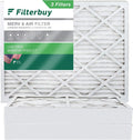 Filterbuy 20x24x4 MERV 8 Pleated HVAC AC Furnace Air Filters (3-Pack)