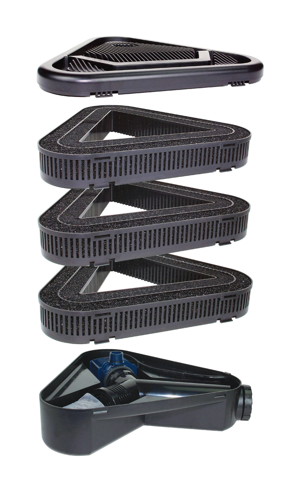 Pond Filter ALL-IN-ONE TRIPLE with UV Sterilizer for up to 2000 Gallons Pond - Includes Quiet One® 4000 Pump