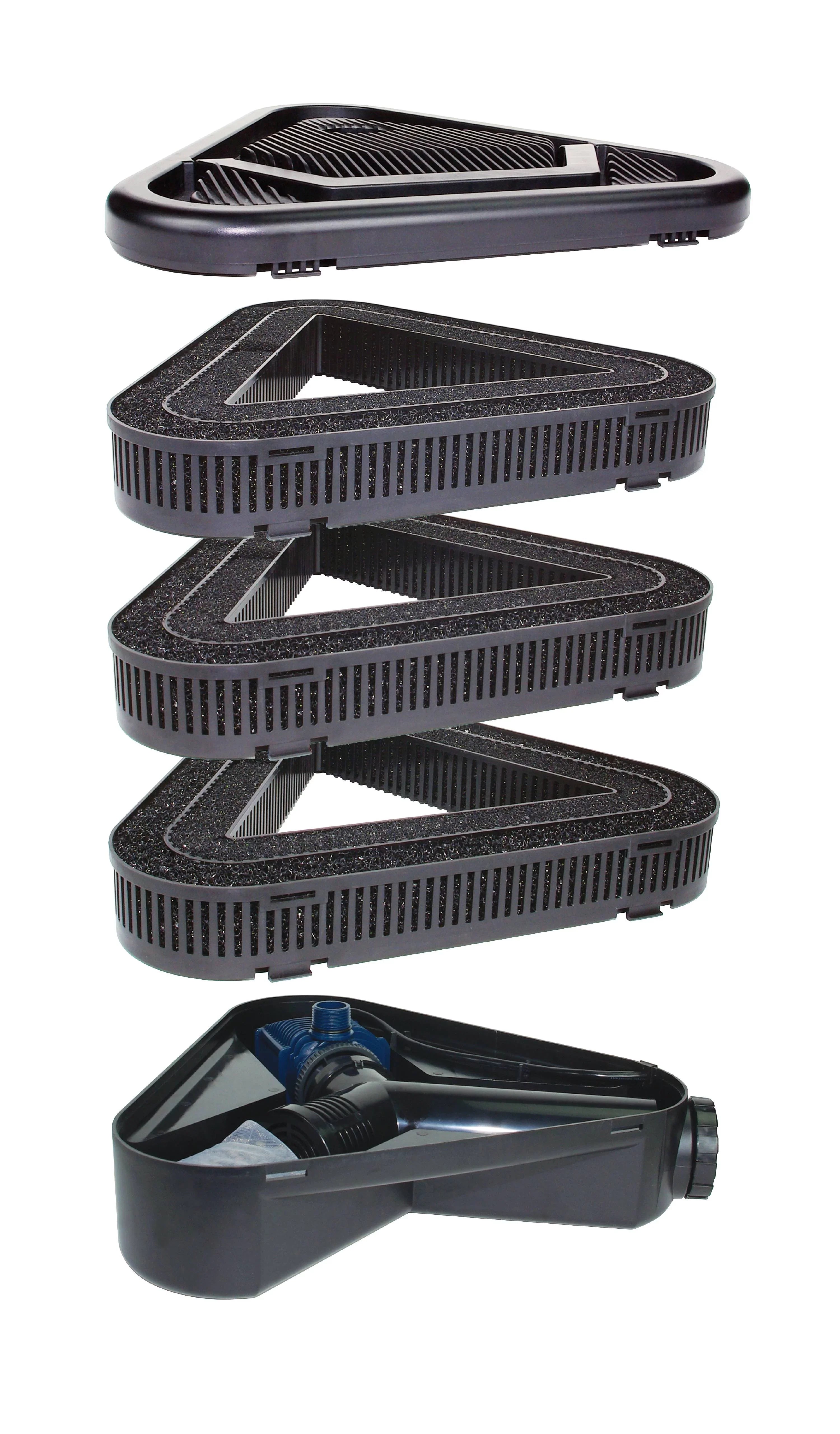 Pond Filter ALL-IN-ONE TRIPLE with UV Sterilizer for up to 2000 Gallons Pond - Includes Quiet One® 4000 Pump