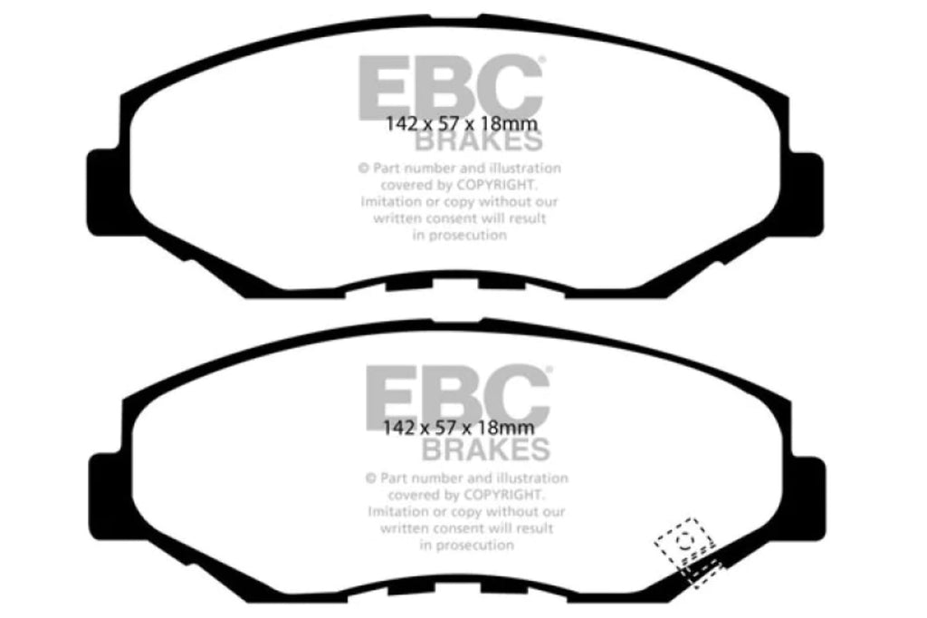 EBC 13-15 Acura ILX 1.5 Hybrid Ultimax2 Front Brake Pads Fits select: 2012-2021 HONDA CIVIC, 2012-2016 HONDA CR-V