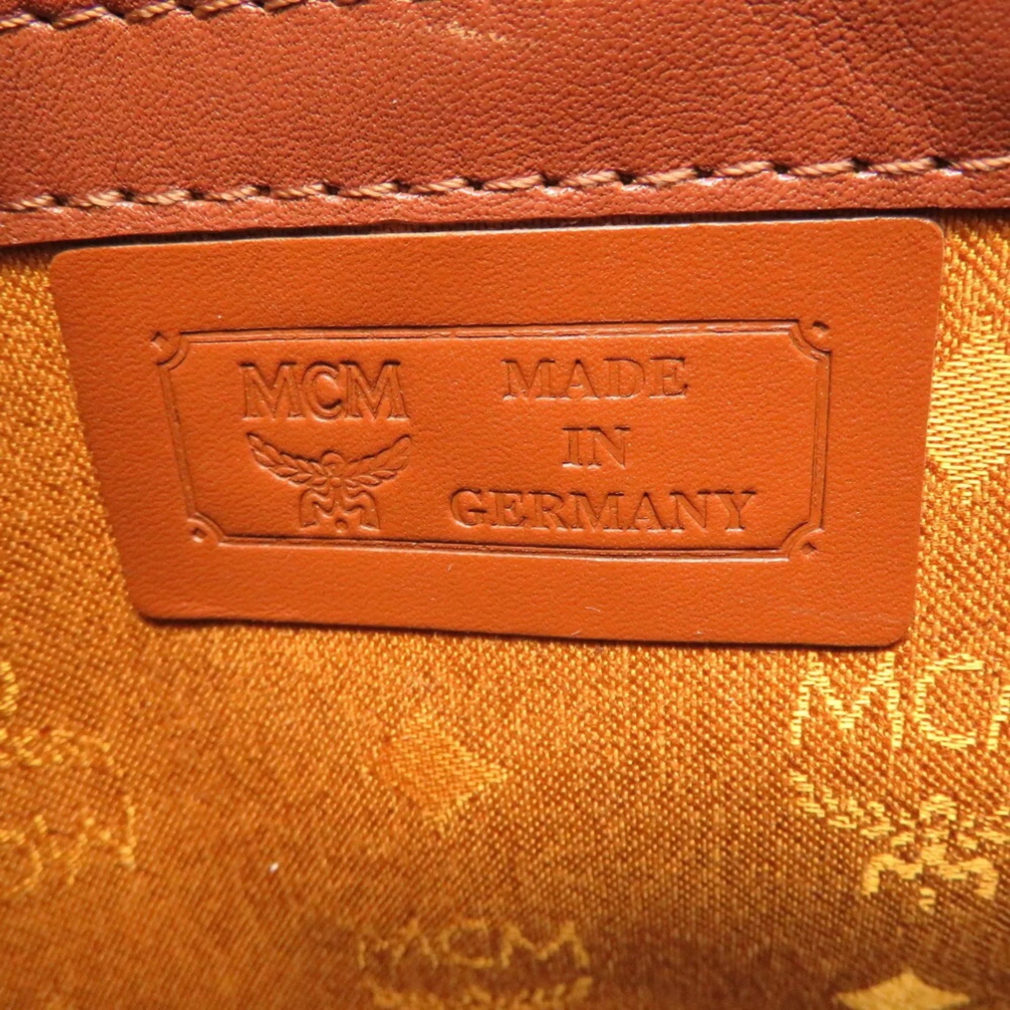 MCM Visetos Brown Canvas Handbag (Pre-Owned)