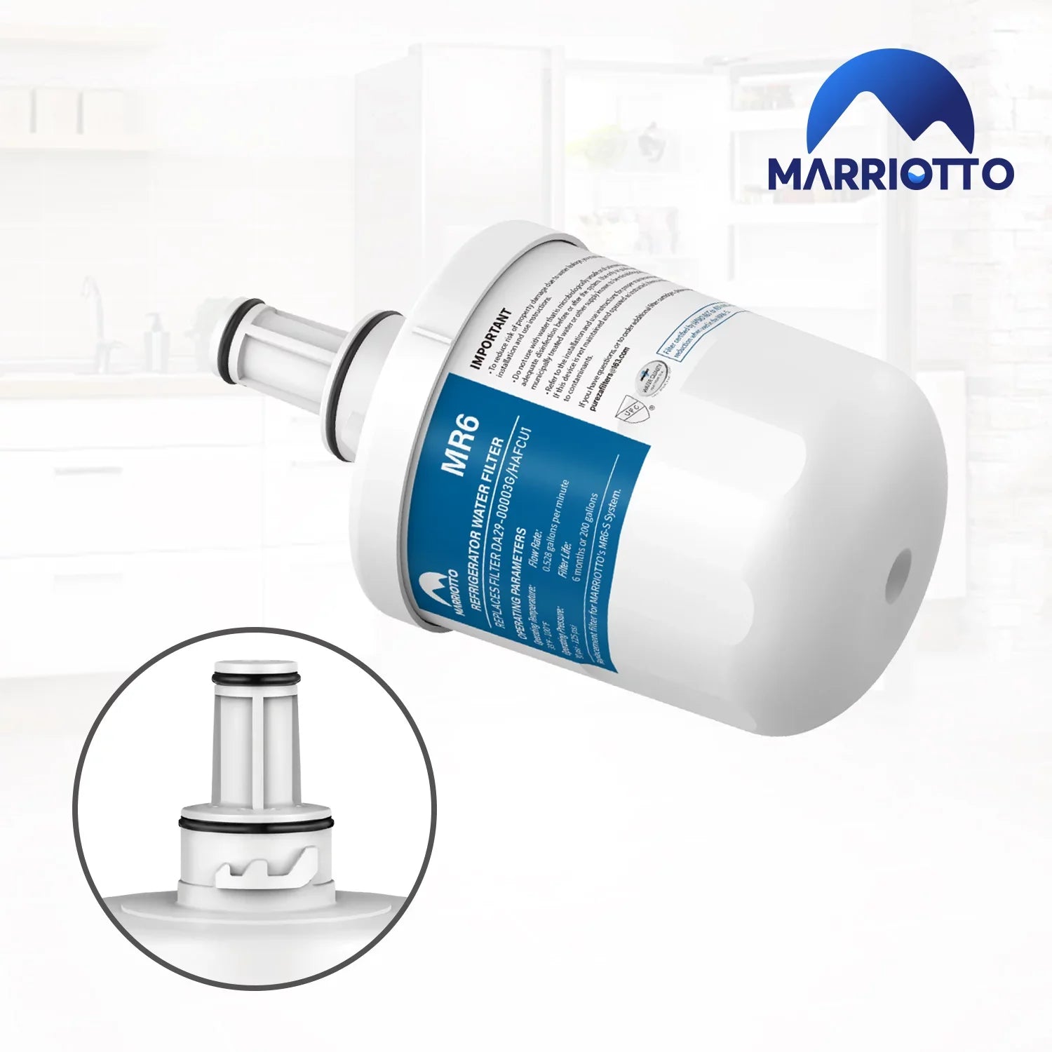 MARRIOTTO Replacement Water Filter For DA29-00003G, HAFCU1, RFG237AARS, 4 Pack