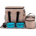 PetsFit DHCB024010Y1 Week Away Pet Travel Pack for Cat or Small Dog - Khaki