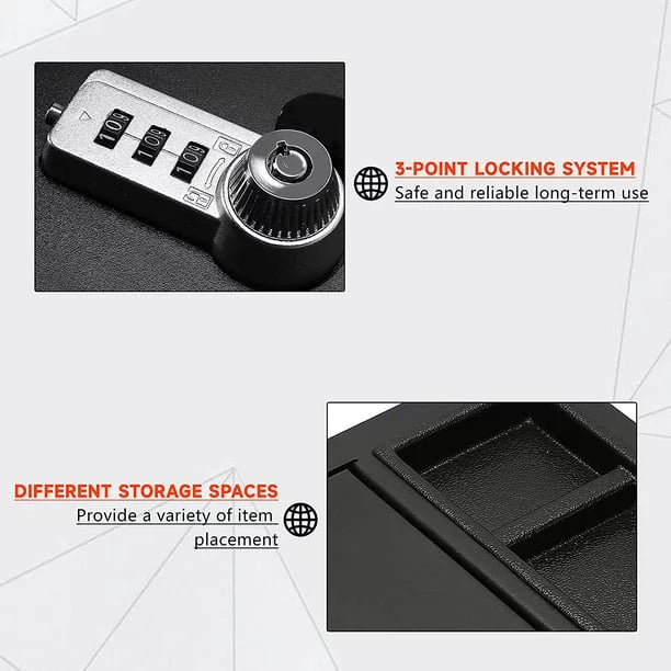 KOJEM Center Console Gun Safe Storage Box Vault Compatible with 2007 - 2013 Tundra, 2008 - 2021 Sequoia