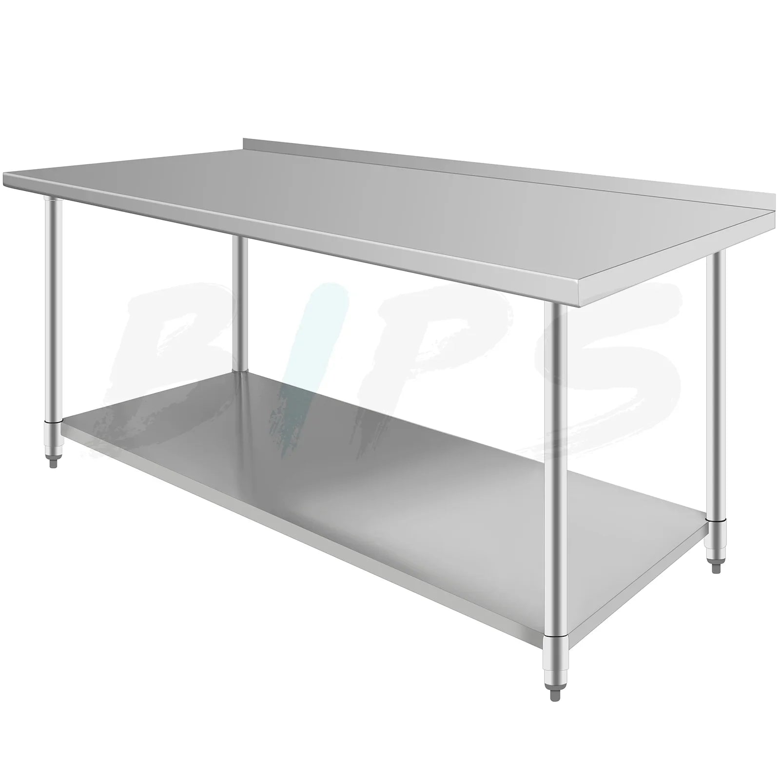 Stainless Steel Commercial Kitchen Prep & Work Table Heavy Duty Kitchen Work Table 72"L*30"W*35.5"H Outdoor Food Table